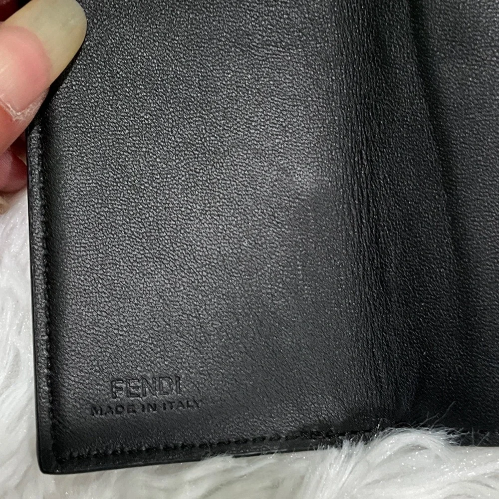 RARE FENDI X JOSHUA VIDES Nappa Matisse FF Embossed Micro Tri-Fold Wallet - Picture 13 of 13